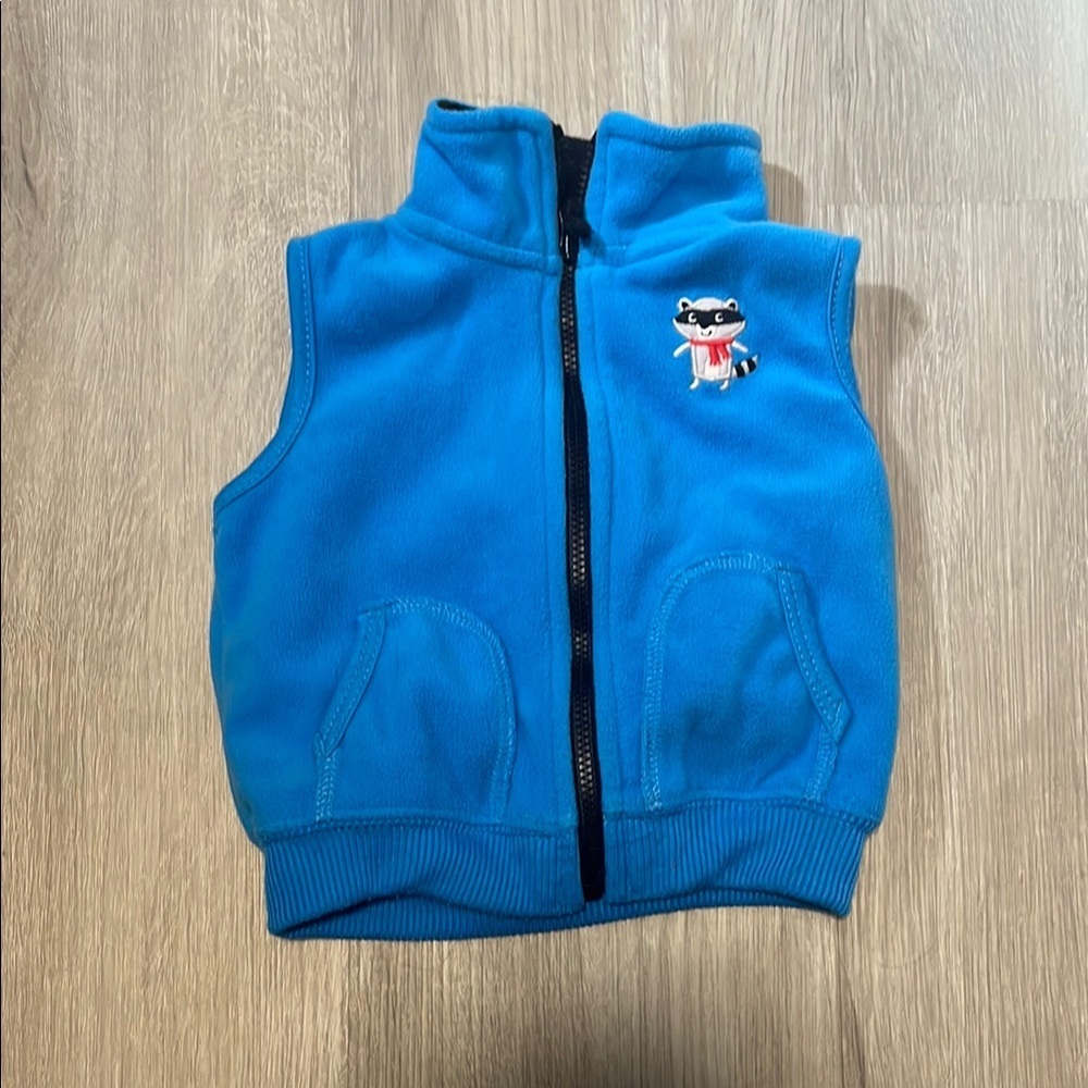 4 for $20‎ Blue Kids Vest with Raccoon Design